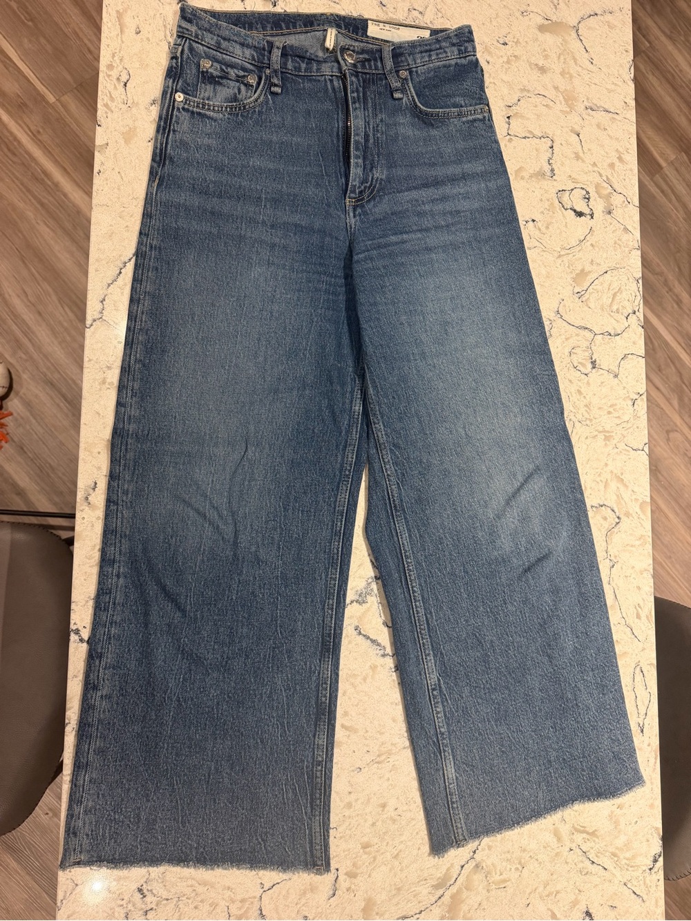 Rag and Bone Featherweight Logan mid rise wide leg jeans - Picture 2 of 3